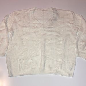 Boutique Heart Sweater White Size XL